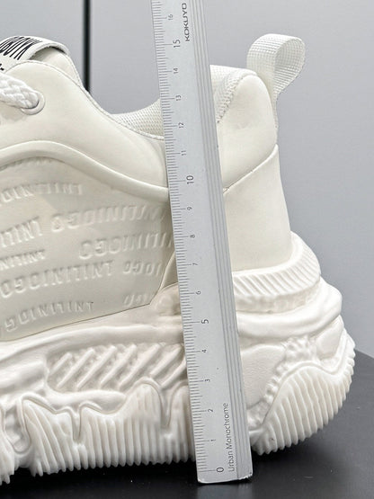Shell Toe Embossed Chunky Sole Sneakers