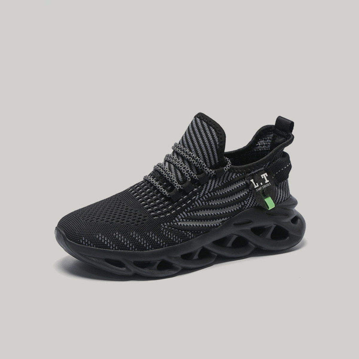 Knit Panel Hollow Sole Slip-On Sneakers
