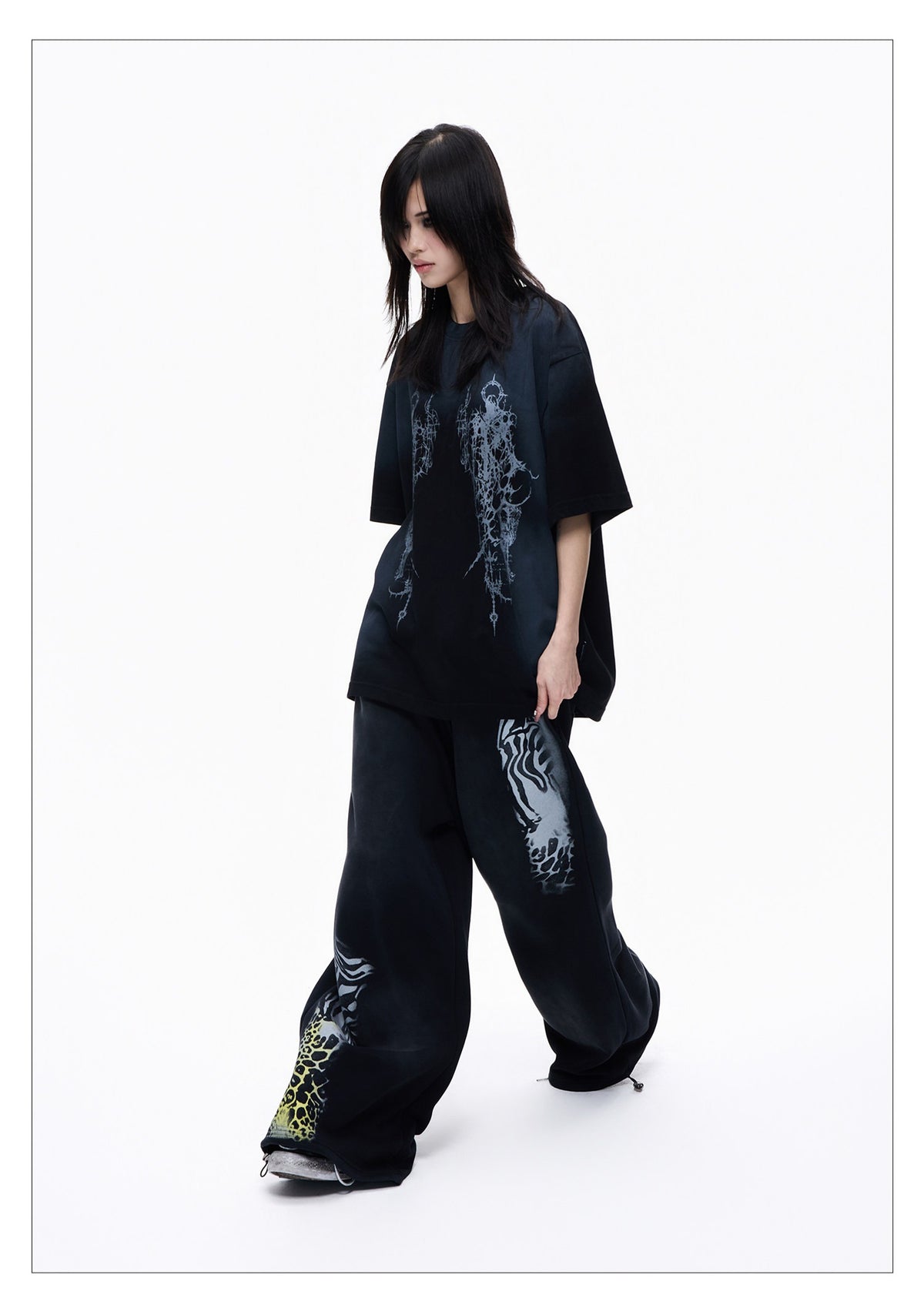 Double-waisted Leopard Sweatpants