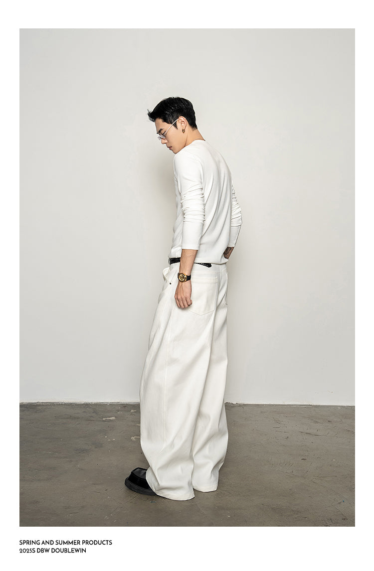 High-Waisted Casual Pants