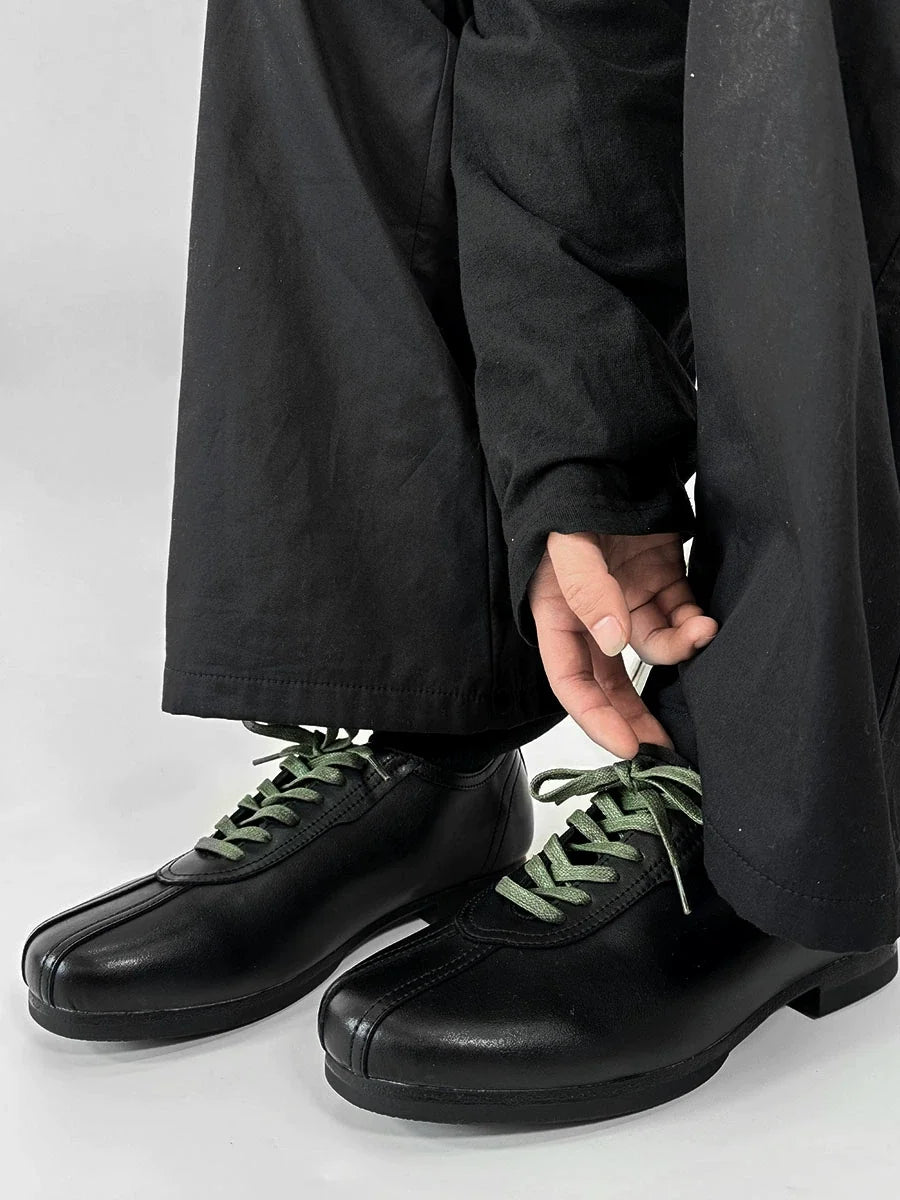 Soft Sole Flat Leather Derby Shoes