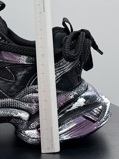 Paint Splash Air Sole Chunky Sole Sneakers
