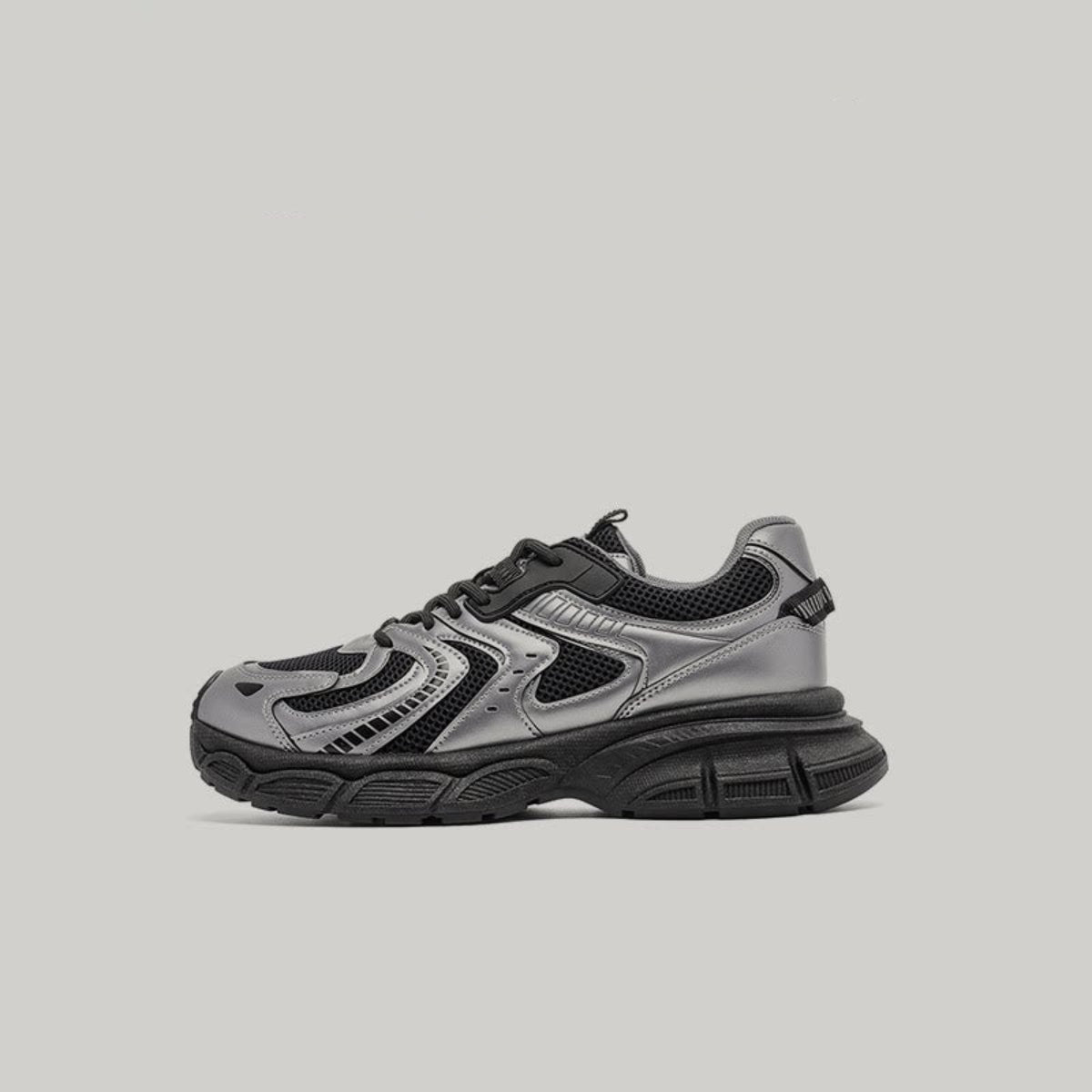 Breathable Mesh Platform Lace-Up Sneakers WN23515