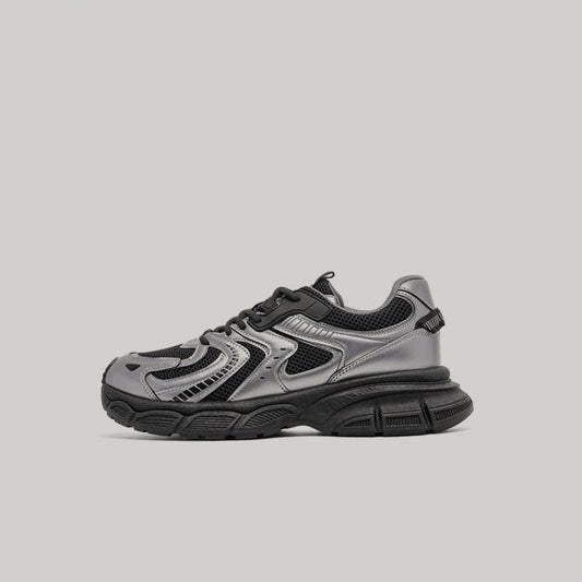 Breathable Mesh Platform Lace-Up Sneakers