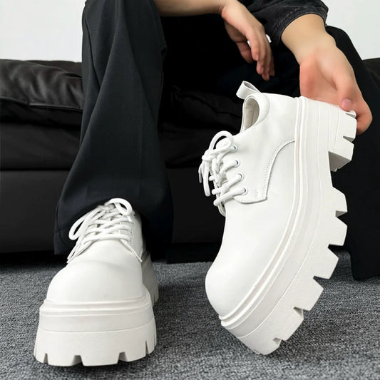 Chunky Sole Derby Round Toe Shoes