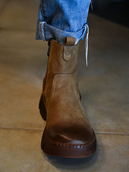 Fur Lined Brown Winter Boots