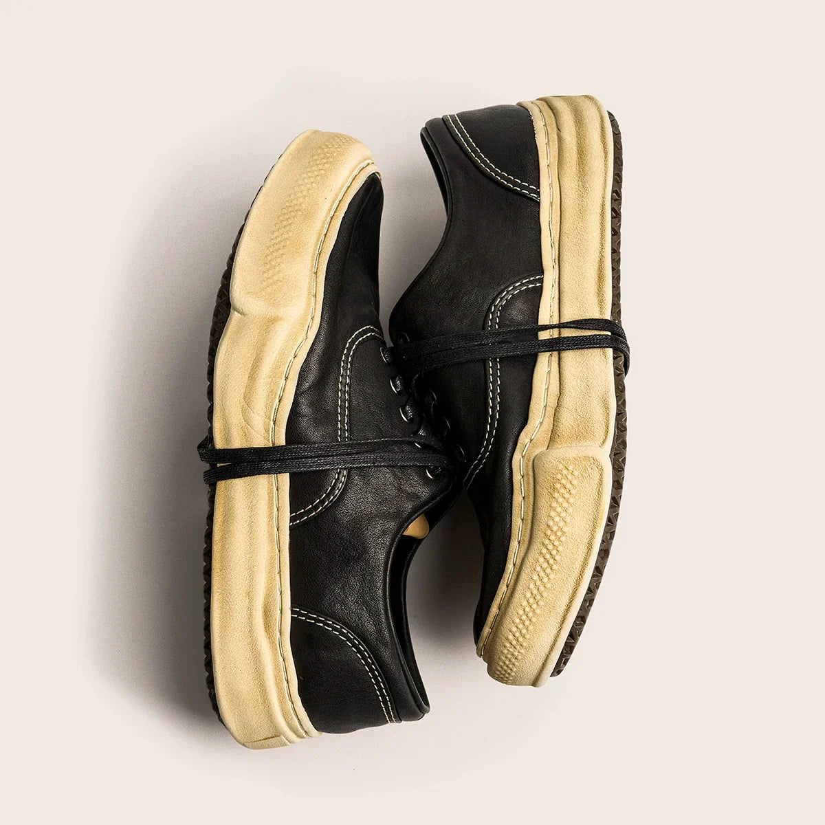 Distressed Washed Sneakers Retro Dissolved Shoes