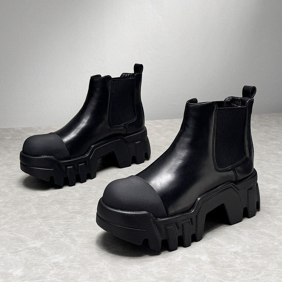 Side Gore Platform Thick Sole Short Boots