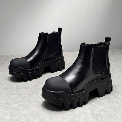 Side Gore Platform Thick Sole Short Boots