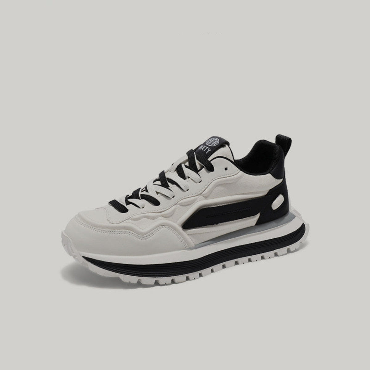 Color-Block Panel Trail Lace-Up Sneakers