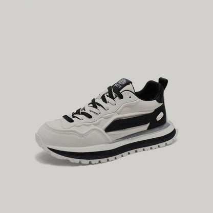 Color-Block Panel Trail Lace-Up Sneakers