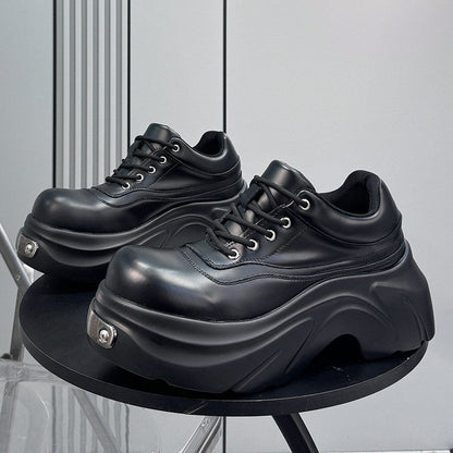Thick-Sole Height-Increasing Derby Sneakers