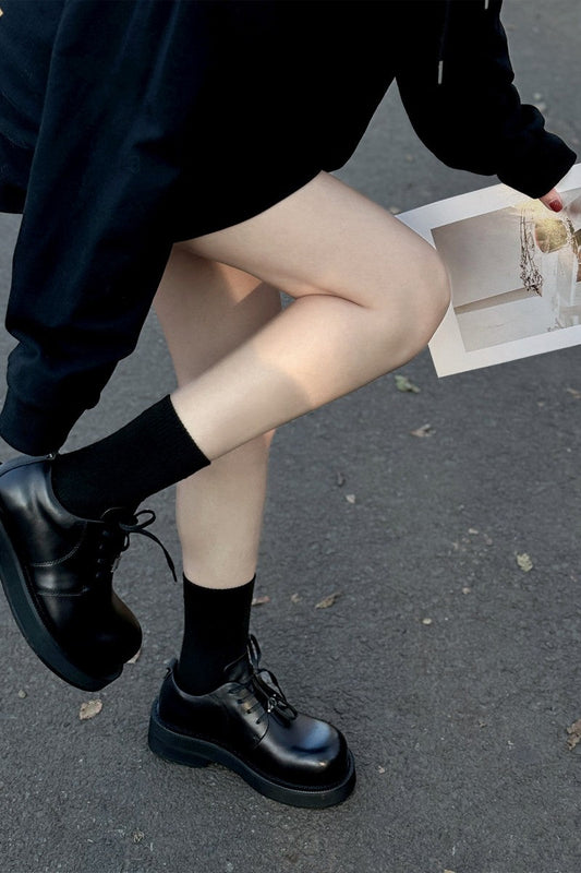 Chunky Round Derby Shoes