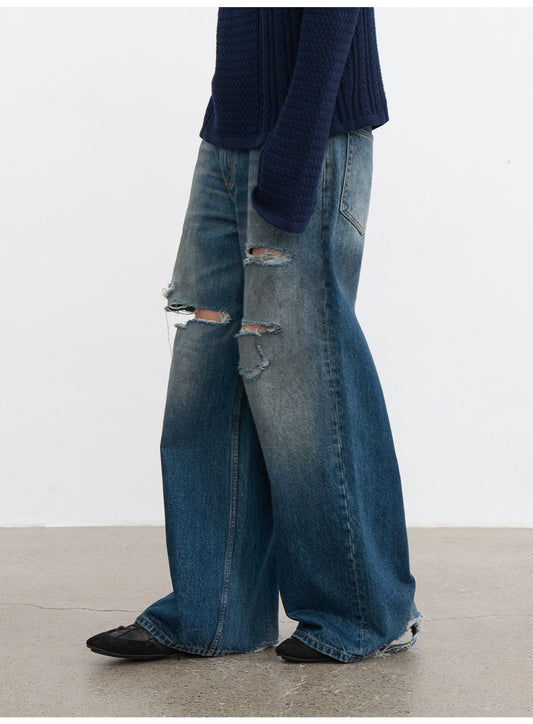 Loose Straight-Fit Denim Pants