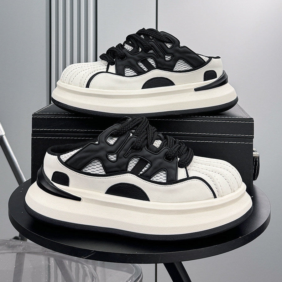 Chunky Platform Round Toe Mules