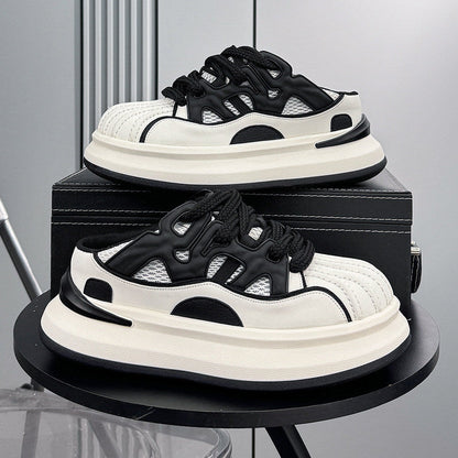 Chunky Platform Round Toe Mules