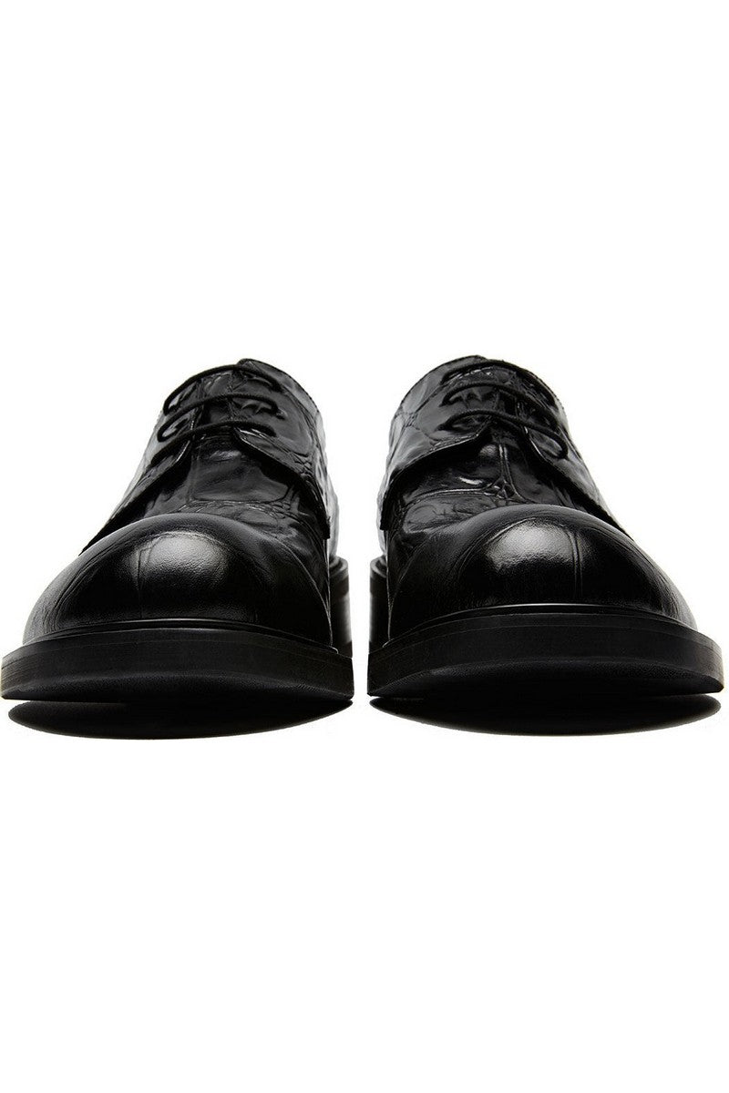 Reflective Buckle Derby Shoes