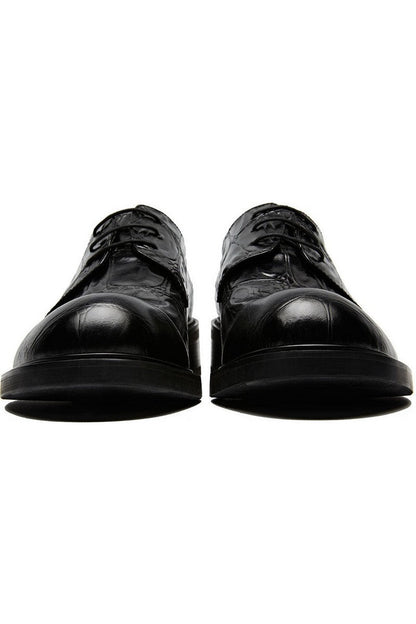 Reflective Buckle Derby Shoes
