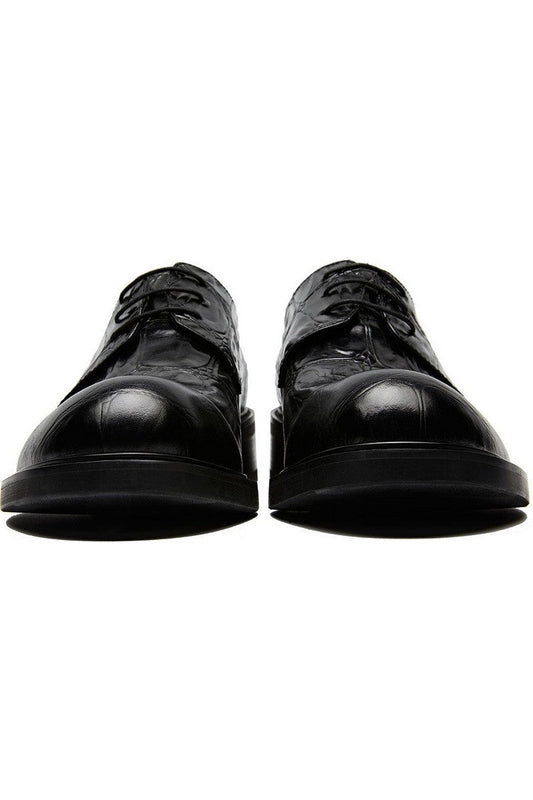 Reflective Buckle Derby Shoes
