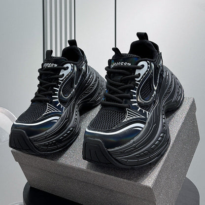 Mesh Panel Thick Sole Sneakers