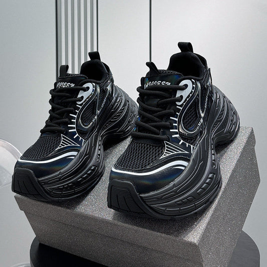 Mesh Panel Thick Sole Sneakers
