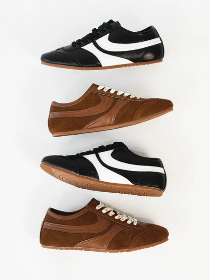 Suede Material Design Derby Sneakers