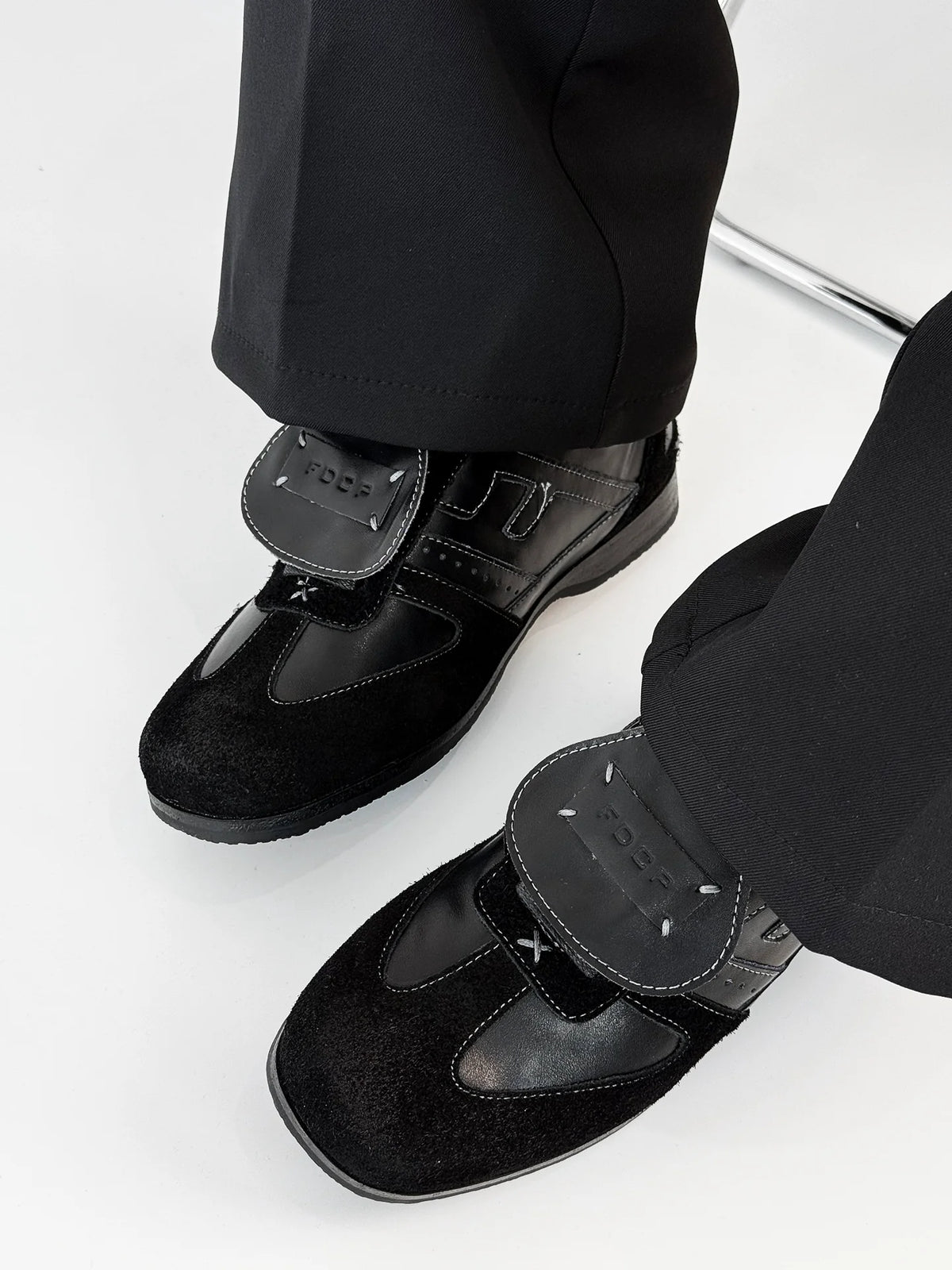 Square Toe Sole Flap Design Shoes