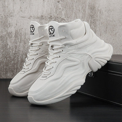 High-Top Panel Chunky Sole Sneakers