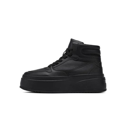 High-Top Platform Chunky Sole Lace-Up Sneakers