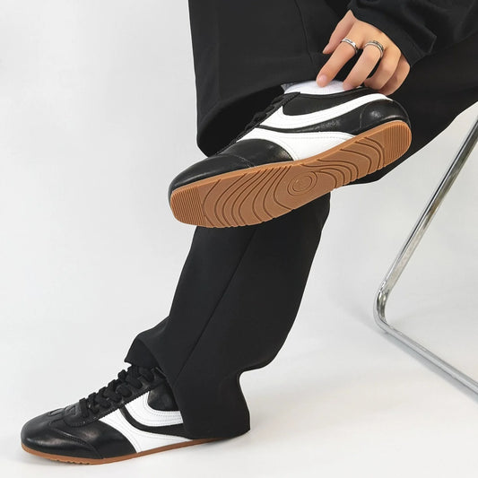 Suede Material Design Derby Sneakers