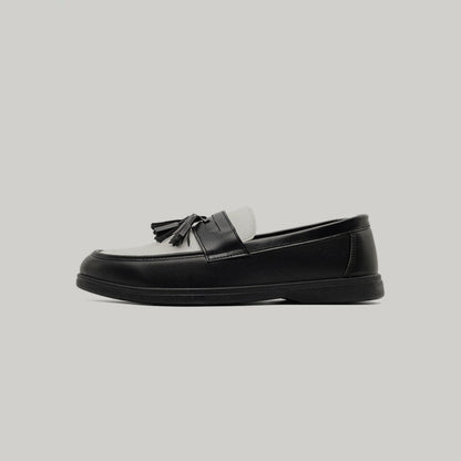Tassel Patchwork Slip-On Loafers