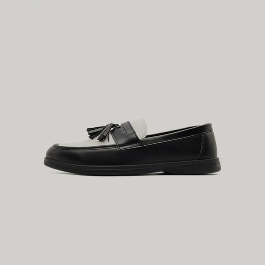 Tassel Patchwork Slip-On Loafers
