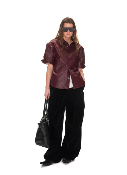 Heavy-Duty Faux Leather Shirt