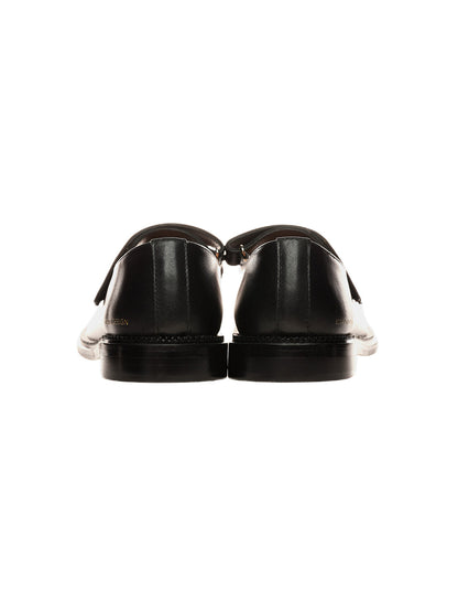 Black Leather Strap Mary Janes