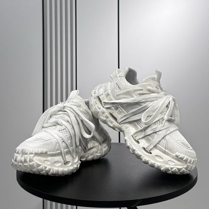 Chunky Platform Height Increase Breathable Sneakers