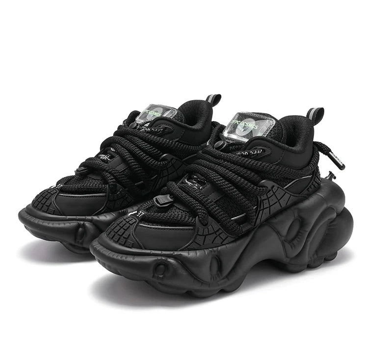 Mecha Chunky Sole Mesh Design Shoes