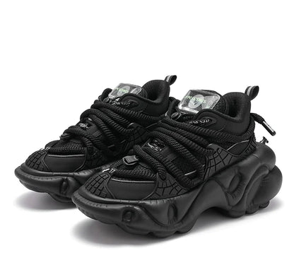 Mecha Chunky Sole Mesh Design Shoes