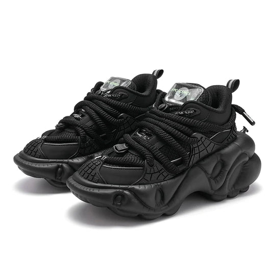 Mecha Chunky Sole Mesh Design Shoes