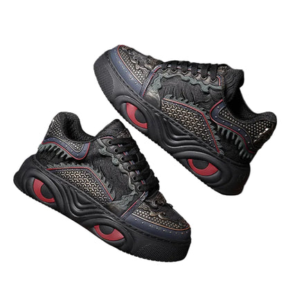 Platform Lace-Up Sneakers