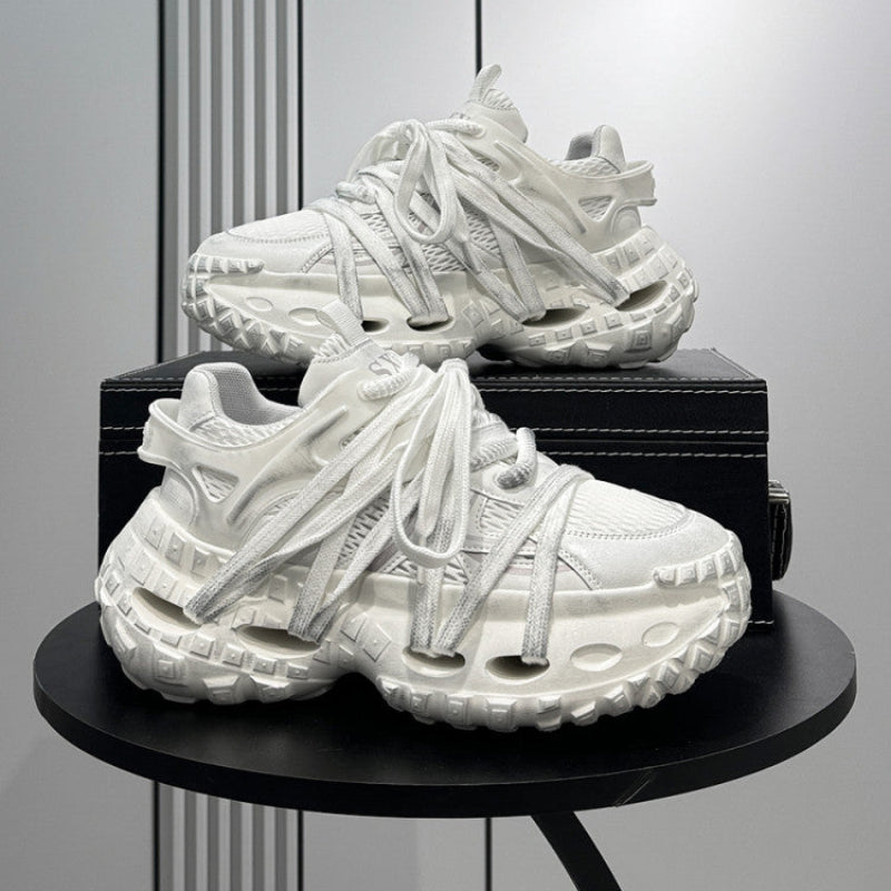 Chunky Platform Height Increase Breathable Sneakers