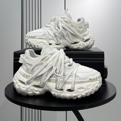 Chunky Platform Height Increase Breathable Sneakers