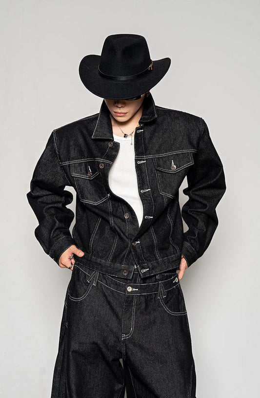 Washed Embroidered Denim Jacket
