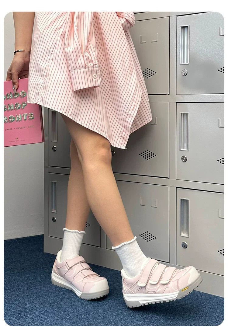 EuroPack Triple‑Strap Color Sneakers