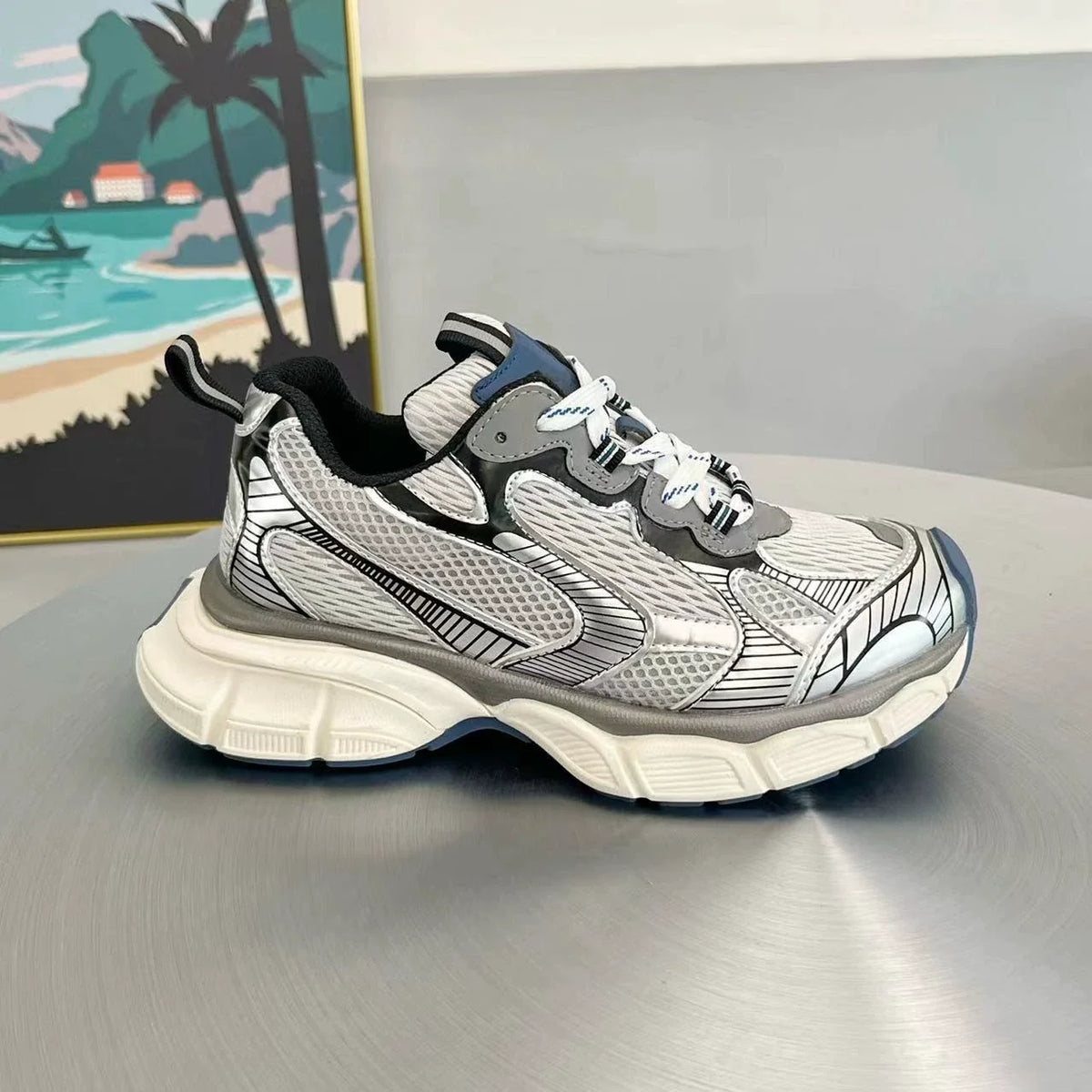 Mesh Thick Sole Sporty Sneakers