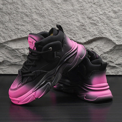 Gradient Sole Height-Increasing Dad Sneakers