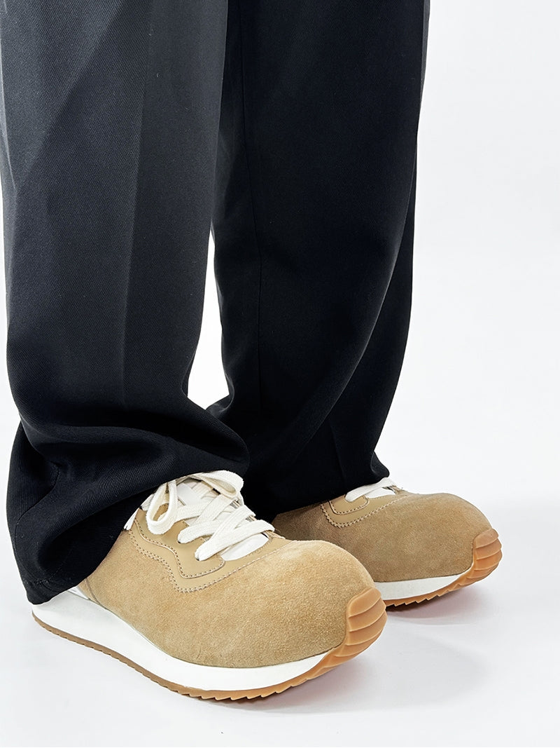 Chunky Design Leahter Running Sneakers WN19119