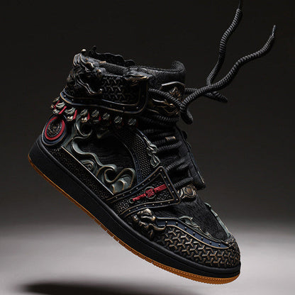 High-Top Lace-Up Sneakers