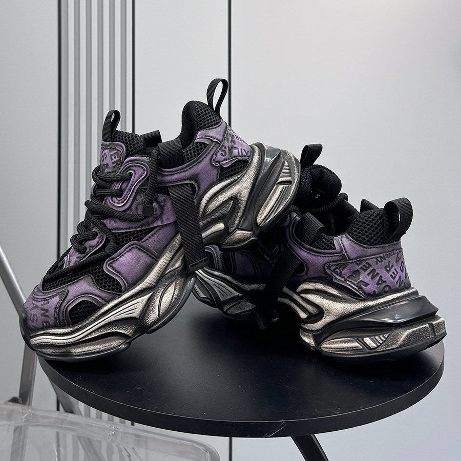 Breathable Thick-Sole Height-Increasing Dad Sneakers WN24772
