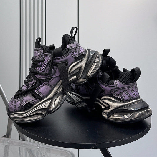 Breathable Thick-Sole Height-Increasing Dad Sneakers