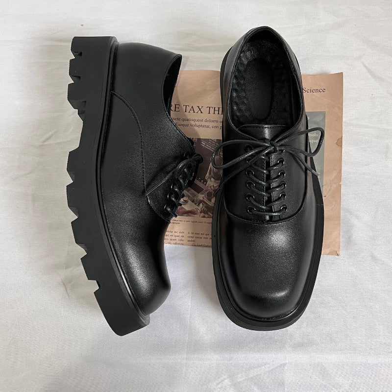 Lace Up Thick Sole Classic Round Toe Shoes